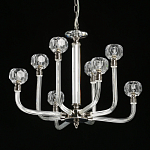Люстра с 8-ю лампами и гранеными стеклянными плафонами Prism Gala варинант исполнения - 4 | Loft Concept в Казани
