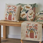 Подушка с цветочным принтом Blooming Elegance Rose варинант исполнения - 7 | Loft Concept в Казани