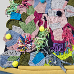 Ковер разноцветный из джинсовой одежды и армейских палаток Upcycling варинант исполнения - 3 | Loft Concept в Казани