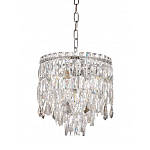 Люстра круглая с хрустальными подвесками на серебряном каркасе Roul Crystal Light варинант исполнения - 11 | Loft Concept в Казани