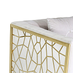 Кресло велюровое серое с фактурным каркасом золотистого цвета Best Traits варинант исполнения - 2 | Loft Concept в Казани