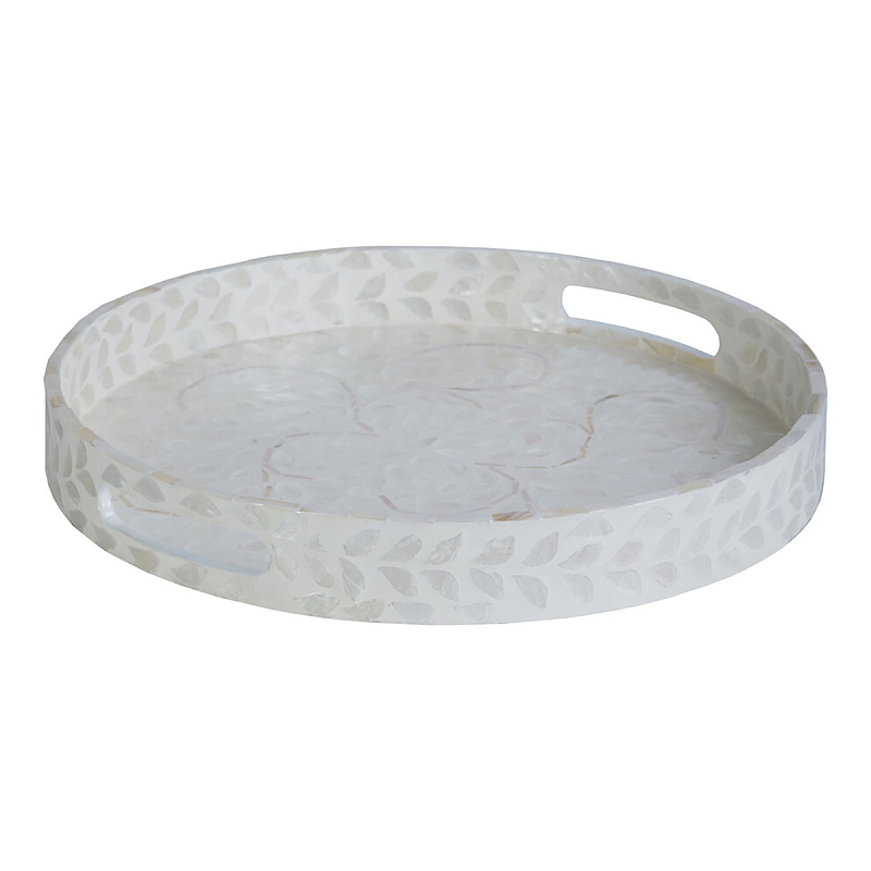 Поднос Esmee Bone Inlay Белый Поднос Esmee Bone Inlay Белый в Казани | Loft Concept