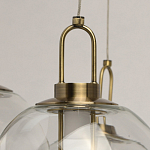 Люстра с 7-ю плафонами из прозрачного стекла в форме шара Orb Cascade  варинант исполнения - 11 | Loft Concept в Казани