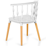 Пластиковый стул на ножках из массива бука Ferret Spiral White варинант исполнения - 6 | Loft Concept в Казани