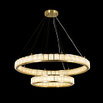 Люстра с 2-мя кольцами из натурального камня с регулируемыми плафонами Durability of Stone варинант исполнения - 5 | Loft Concept в Казани