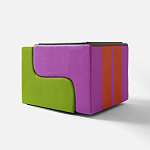 Дизайнерское кресло зеленое Poltronova Sofo Verosa Green Pink Armchair варинант исполнения - 2 | Loft Concept в Казани