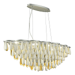 Люстра с подвесками в форме капель на серебристом каркасе Raindrop варинант исполнения - 5 | Loft Concept в Казани