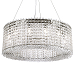 Круглая люстра с хрустальными подвесками хром Crystal Art Chrome Chandelier 12 варинант исполнения - 1 | Loft Concept в Казани