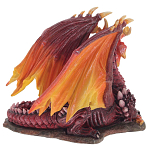 Декоративная статуэтка Дракон Красный Red Dragon with Orange Wings Statuette варинант исполнения - 3 | Loft Concept в Казани