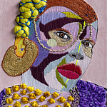 Картина с вышивкой Портрет wall panel People with the yellow ear 4 варинант исполнения - 1 | Loft Concept в Казани