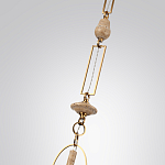 Подвесной светильник с круглым прозрачным плафоном и декоративной каменной вставкой Tectona  варинант исполнения - 6 | Loft Concept в Казани