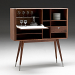 Дизайнерский комод-буфет на высоких ножках с выдвижными ящиками и открытыми полками Joshar варинант исполнения - 3 | Loft Concept в Казани