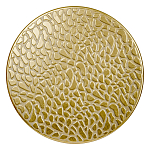 Журнальный столик с конусообразной основой и текстурной поверхностью золотого цвет Ethnic Metal варинант исполнения - 1 | Loft Concept в Казани