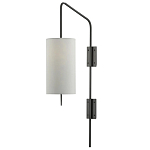 Бра чёрное с тканевым абажуром в форме цилиндра Rough Beauty варинант исполнения - 3 | Loft Concept в Казани