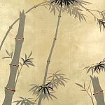 Обои ручная роспись Bamboo Dark Lacquer on Deep Rich Gold gilded tea paper варинант исполнения - 1 | Loft Concept в Казани
