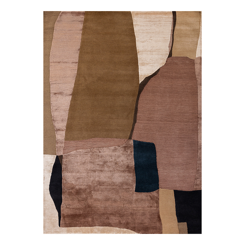 Ковер шелк Manhattan Wool Silk Carpet IV Розовый Оливковый Бежевый в Казани | Loft Concept 