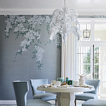 Обои ручная роспись Jasmine Standard colourway on Wood Ash slub silk варинант исполнения - 1 | Loft Concept в Казани