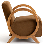 Кресло с круглыми деревянными подлокотниками Modesto Chair варинант исполнения - 3 | Loft Concept в Казани