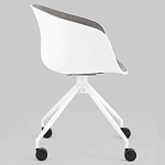 Офисное кресло из пластика с мягким сиденьем Eggshell Grey варинант исполнения - 4 | Loft Concept в Казани