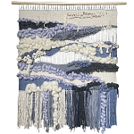 Современное ткачество гобелен в синих оттенках Blue Undine II варинант исполнения - 4 | Loft Concept в Казани