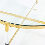 Кофейный столик со столешницей из стекла Crossy варинант исполнения - 2 | Loft Concept в Казани