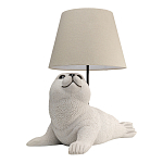 Настольная лампа в детскую Белый морской котик варинант исполнения - 2 | Loft Concept в Казани