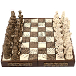 Шахматы  из  камня Cargador del Tiempo Chess Мексика ручная работа варинант исполнения - 1 | Loft Concept в Казани
