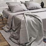 Плед из шерсти мериноса серого цвета 130×180 см Gray Waves варинант исполнения - 8 | Loft Concept в Казани