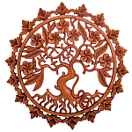 Панно из дерева круглое Sakura Panel With Trees варинант исполнения - 1 | Loft Concept в Казани