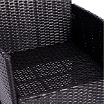 Обеденный комплект из искуственного ротанга Vintara черный варинант исполнения - 6 | Loft Concept в Казани