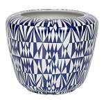 Кашпо с орнаментом в сочетании белого и синего цвета Artistic Flowerpot варинант исполнения - 1 | Loft Concept в Казани
