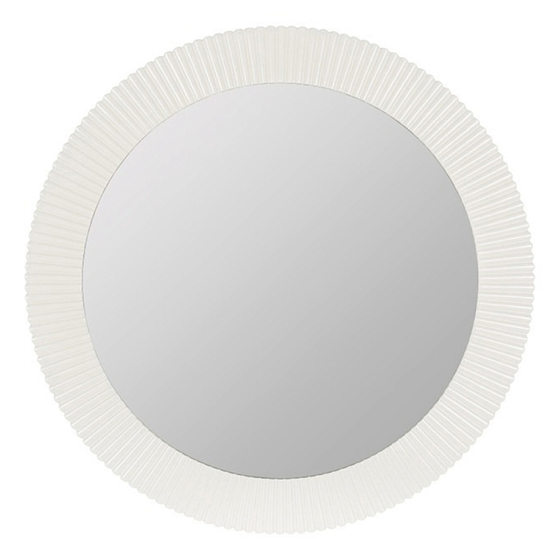 Зеркало в круглой фактурной раме Mirror Modern Texture белое Белый Зеркало в круглой фактурной раме Mirror Modern Texture белое Белый в Казани | Loft Concept