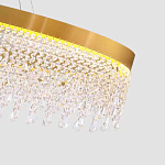 Люстра подвесная овальная с хрустальными подвесками Crystal Art  варинант исполнения - 2 | Loft Concept в Казани