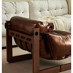 Кресло-диван кожаное на деревянном каркасе Medieval Furniture варинант исполнения - 5 | Loft Concept в Казани