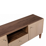 ТВ-тумба бежевая из массива бука с 2-мя дверками и ящиком Wenge Light варинант исполнения - 2 | Loft Concept в Казани