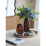 Ваза стеклянная янтарного цвета с текстурированным силуэтом Carambola варинант исполнения - 6 | Loft Concept в Казани