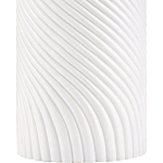 Настольная лампа с белым фактурным корпусом и черным абажуром Twisted варинант исполнения - 1 | Loft Concept в Казани