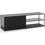 ТВ-тумба из металла с 2-мя дверцами и полками Damian Metal TV Stand варинант исполнения - 2 | Loft Concept в Казани