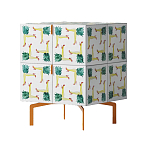 Тумба  с рисунком Short Pina Colada Orange варинант исполнения - 3 | Loft Concept в Казани