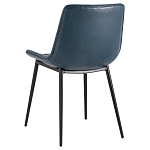 Стул с обивкой из экокожи темно-синего цвета RHOMBUSES UPHOLSTERY варинант исполнения - 4 | Loft Concept в Казани