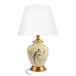 Настольная лампа бежевая с изображением птиц Slip Away варинант исполнения - 1 | Loft Concept в Казани