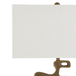 Настольная лампа с фигурным каркасом и прямоугольным тканевым абажуром Brutalist Profile варинант исполнения - 2 | Loft Concept в Казани