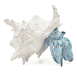 Статуэтка голубой рак с белой раковиной Marine Accessories варинант исполнения - 1 | Loft Concept в Казани