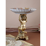 Чаша с цветочным орнаментом на ножке в виде бронзового ангела Eden Garden варинант исполнения - 6 | Loft Concept в Казани