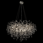 Люстра подвесная с прозрачными стеклянными подвесками в форме капель Диаметр 80 см Droplet Chandelier варинант исполнения - 5 | Loft Concept в Казани