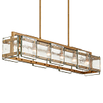 Люстра прямоугольная из толстого литого стекла Cast Glass варинант исполнения - 2 | Loft Concept в Казани