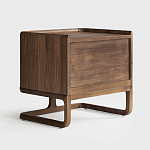 Прикроватный деревянный столик с 2-мя ящиками Moon Walnut Furniture варинант исполнения - 12 | Loft Concept в Казани