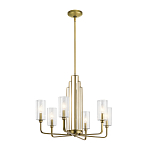  Люстра с прозрачными рифлеными цилиндрическими плафонами Kichler варинант исполнения - 16 | Loft Concept в Казани