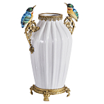 Ваза белого цвета из фарфора с птичкми White Garden варинант исполнения - 2 | Loft Concept в Казани