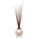 Торшер из перламутра на металлическом каркасе Indonesian Comet варинант исполнения - 2 | Loft Concept в Казани